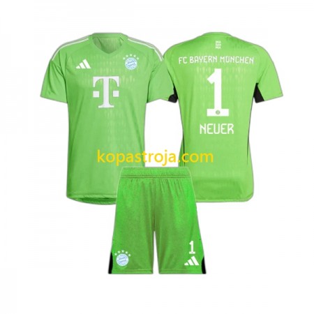 Billiga Fotbollströjor FC Bayern München Manuel Neuer 1 Målvakt Barn Borta tröja 2023/24 Kortärmad